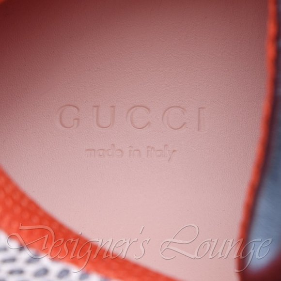 NEW GUCCI Flashtrek EU 36.5 / US 6 Metallic Leather SEGA Logo Sneakers $980 Auth - Picture 11 of 12